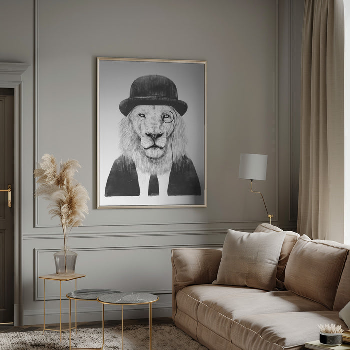 Sir Lion Framed Art Modern Wall Decor