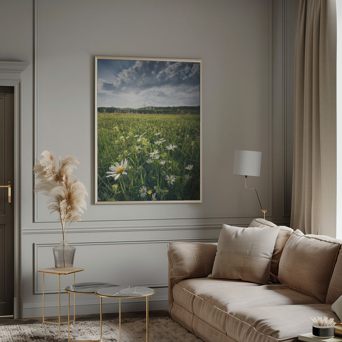 Flowering Meadow Framed Art Modern Wall Decor