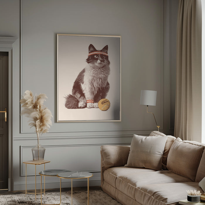 Chat Tennis Framed Art Modern Wall Decor