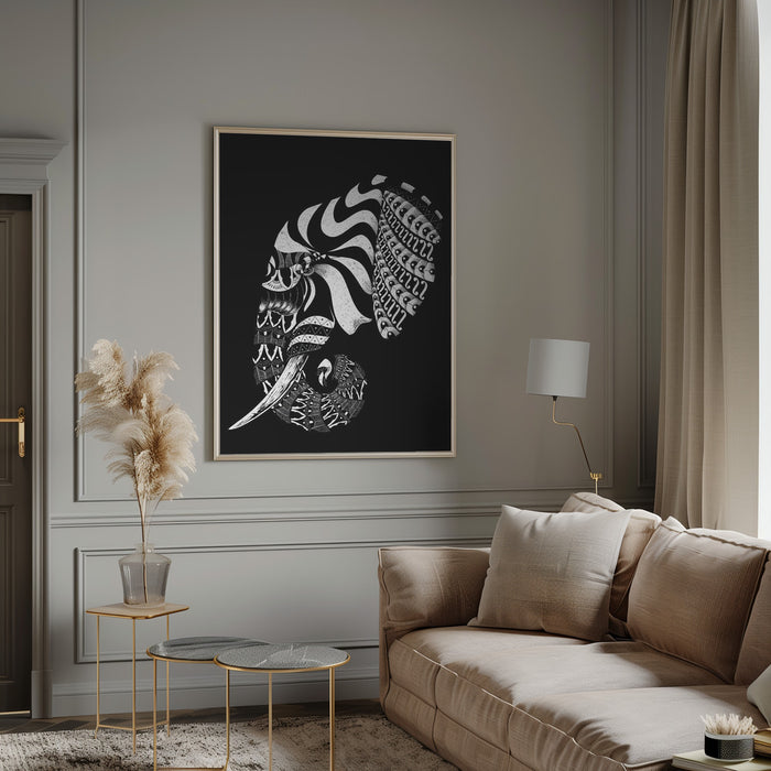 Ornate Elephant Ii Framed Art Wall Decor