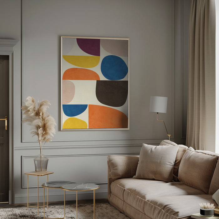 Vivid Bauhaus Framed Art Wall Decor