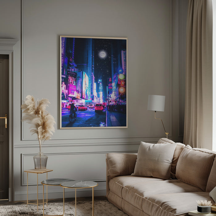 Moon City Framed Art Modern Wall Decor