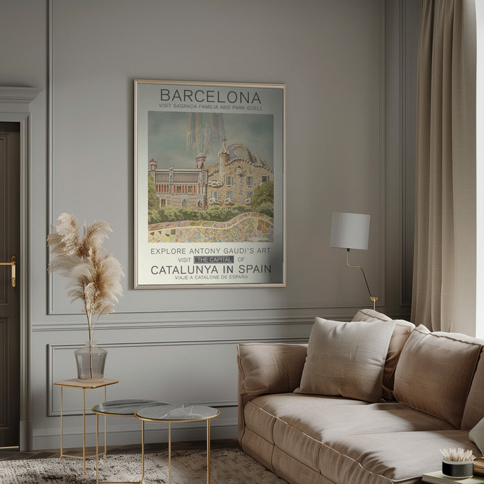 Barcelona print Framed Art Wall Decor