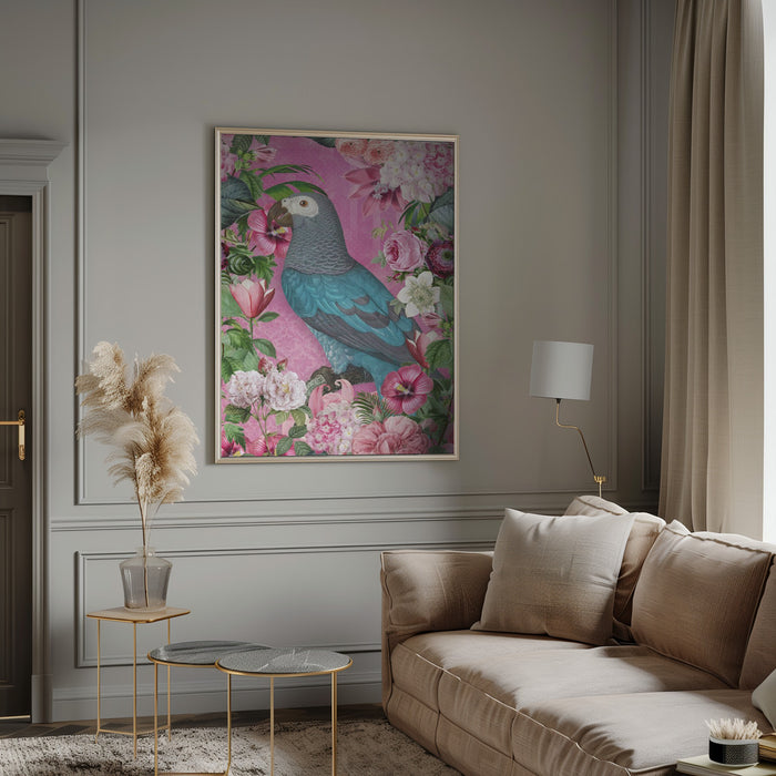 The Parrots Paradise Garden Framed Art Modern Wall Decor