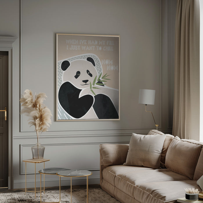 Children's panda typography Framed Art Modern Wall Decor