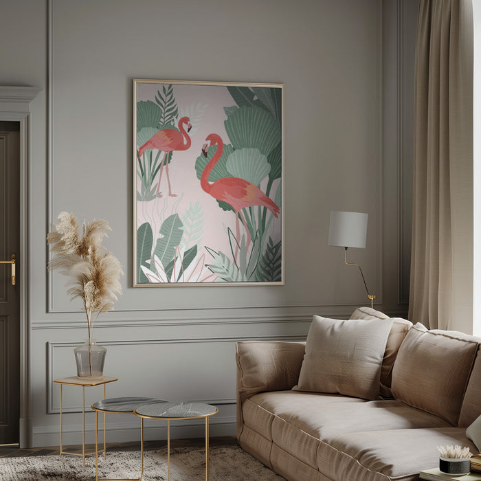 Flamingo Dreams Framed Art Wall Decor