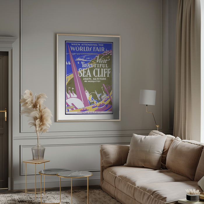 When Attending the Worlds Fair, Visit Beautiful Sea Cliff Framed Art Wall Decor