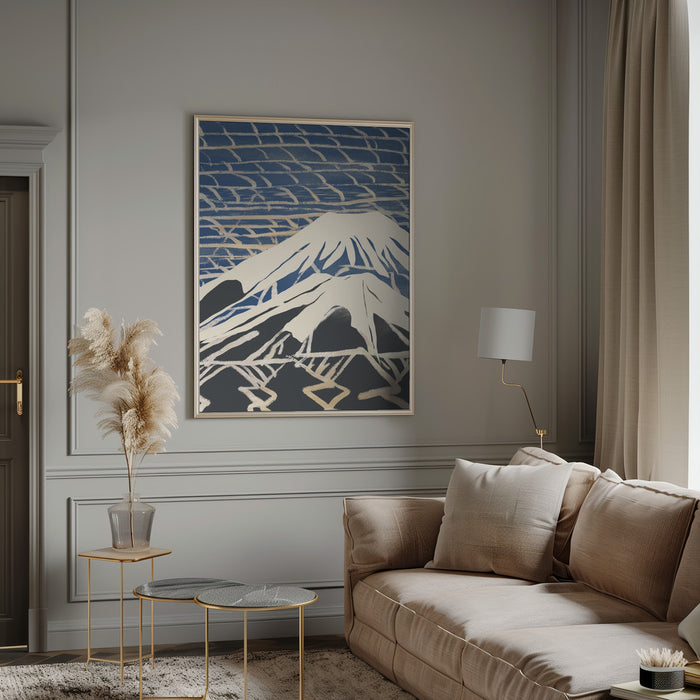 Snowy peak Framed Art Modern Wall Decor