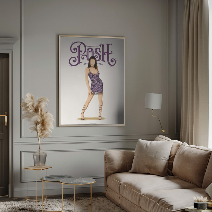 Posh Spice Framed Art Modern Wall Decor