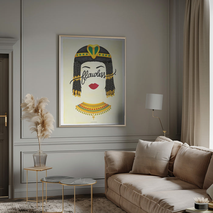 Flawless Cleopatra Framed Art Modern Wall Decor