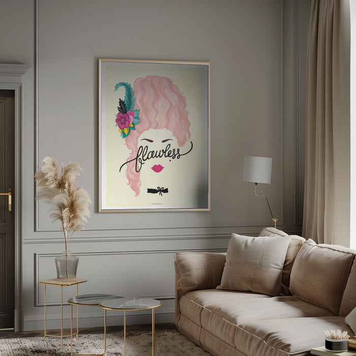 Flawless Marie Antoinette Framed Art Modern Wall Decor