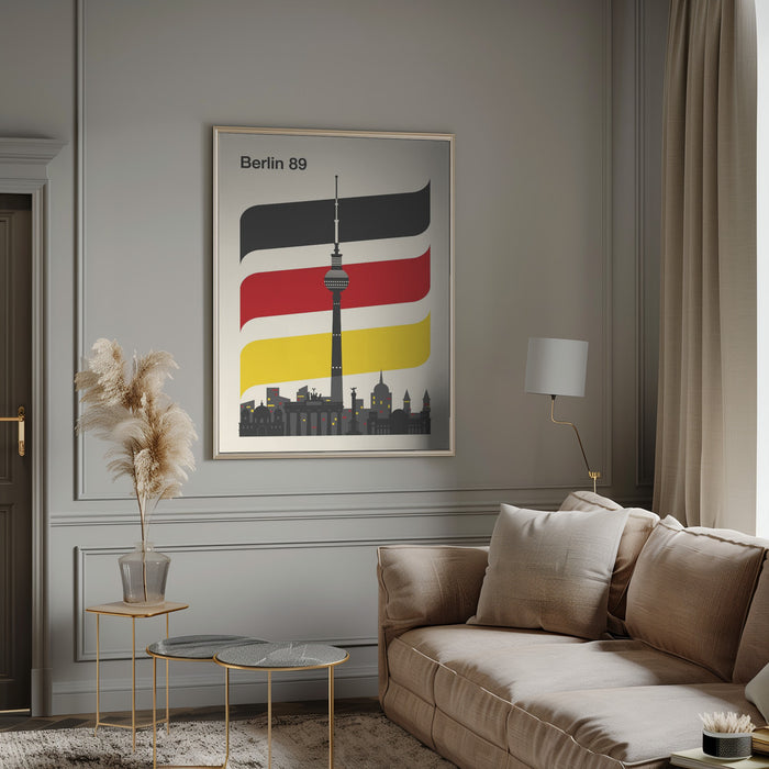 Berlin Retro Travel Print Framed Art Modern Wall Decor