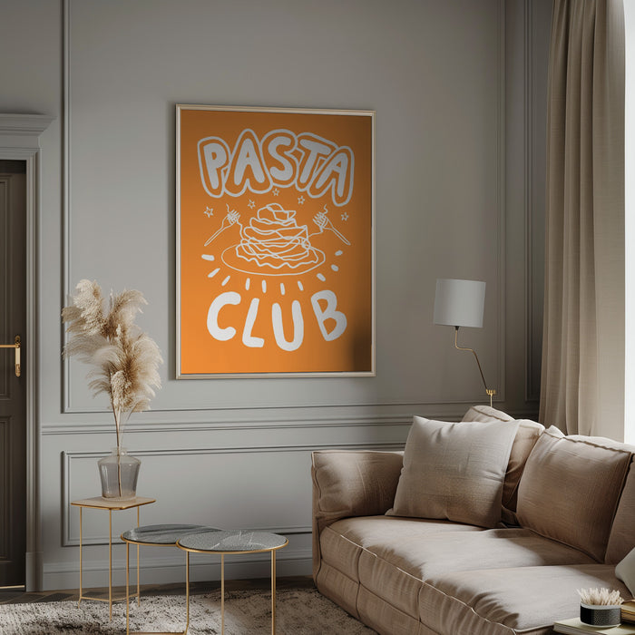 Pasta Club Framed Art Modern Wall Decor