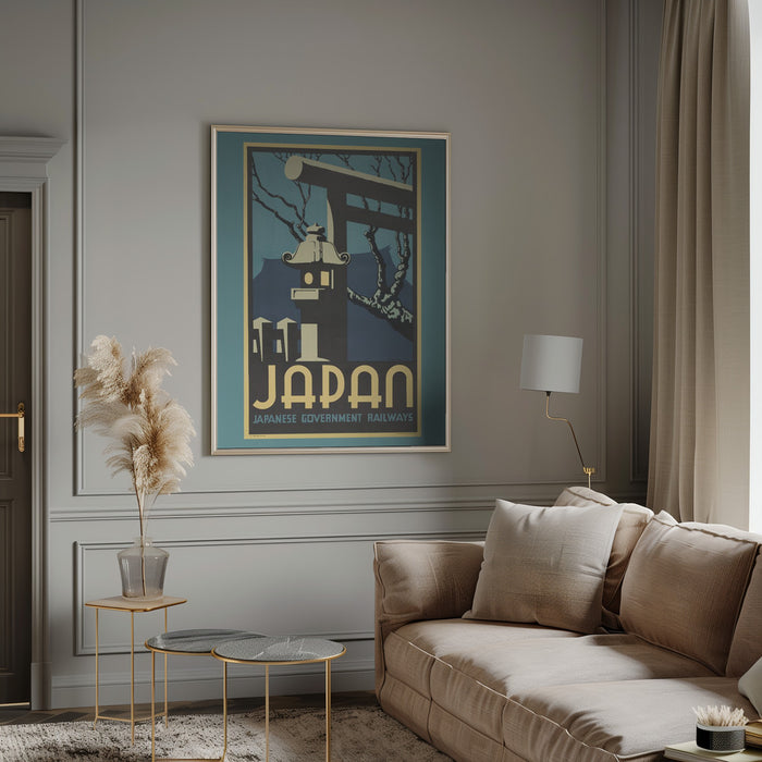 Japan - Japanese Government Railways Framed Art Modern Wall Decor