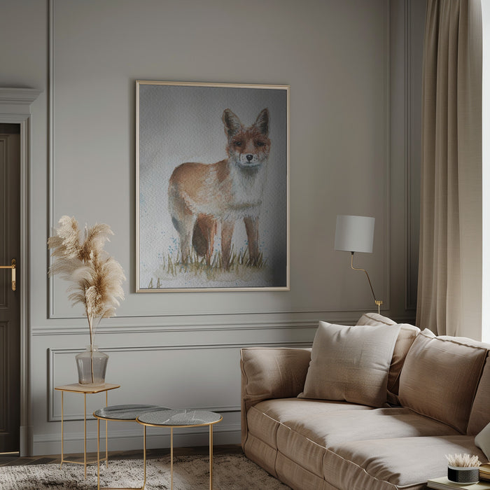 Fox Framed Art Modern Wall Decor