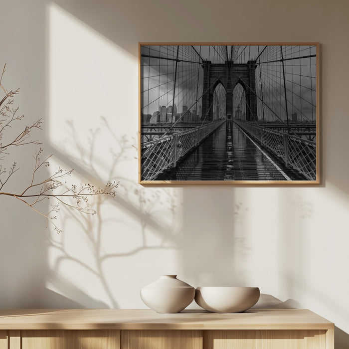 Brooklyn Bridge Landscape Framed Art