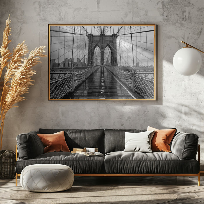 Brooklyn Bridge Landscape Framed Art