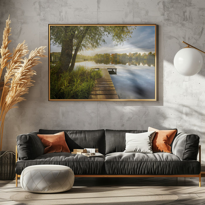 Good Morning Jetty Landscape Framed Art