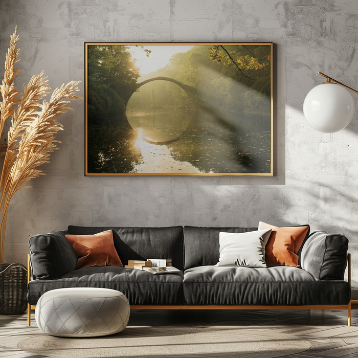 Golden Circle Landscape Framed Art