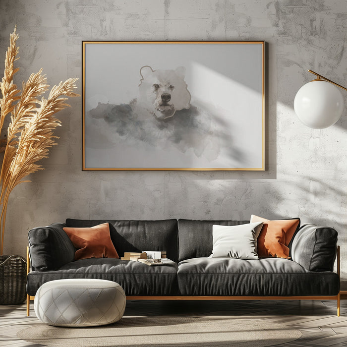 Bear Landscape Framed Art