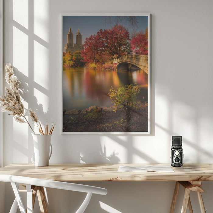 Fall in Central Park Framed Art Modern Wall Decor