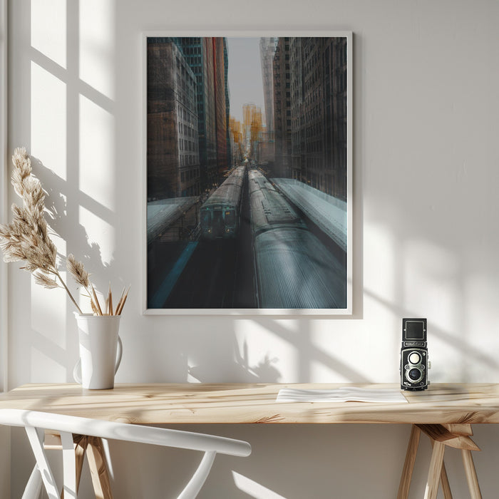 Chicago's Station Framed Art Modern Wall Decor