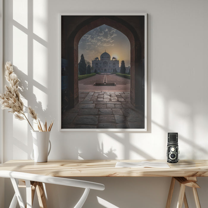 Humayun tomb - Glowing frame ! Framed Art Modern Wall Decor