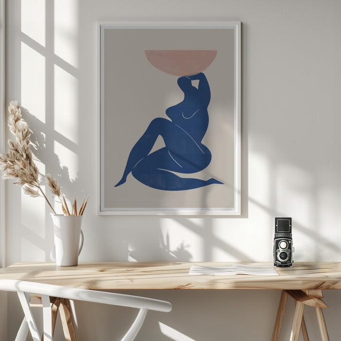 Vase and Woman Framed Art Wall Decor