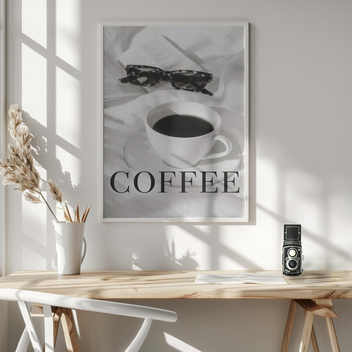 Coffee in Bed Framed Art Modern Wall Decor