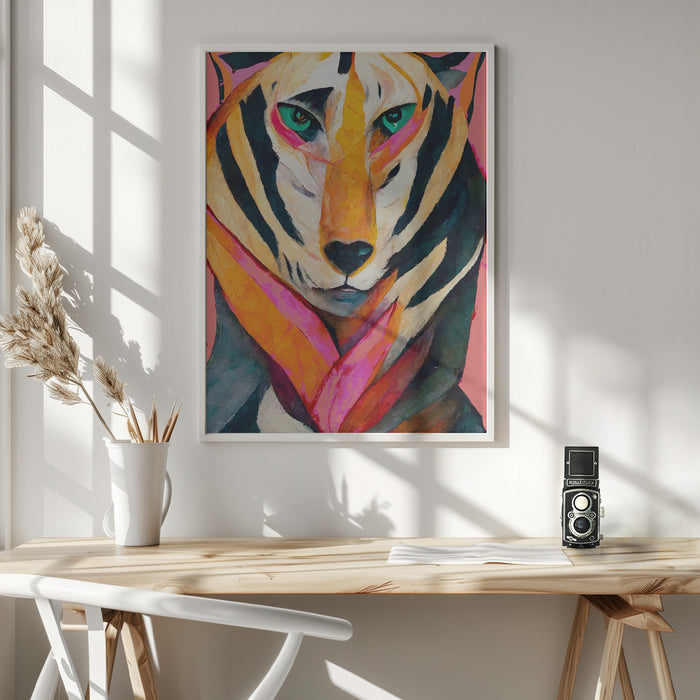 The Tiger Framed Art Modern Wall Decor