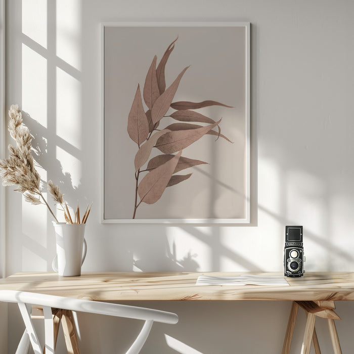 Dried Eucalyptus Framed Art Modern Wall Decor