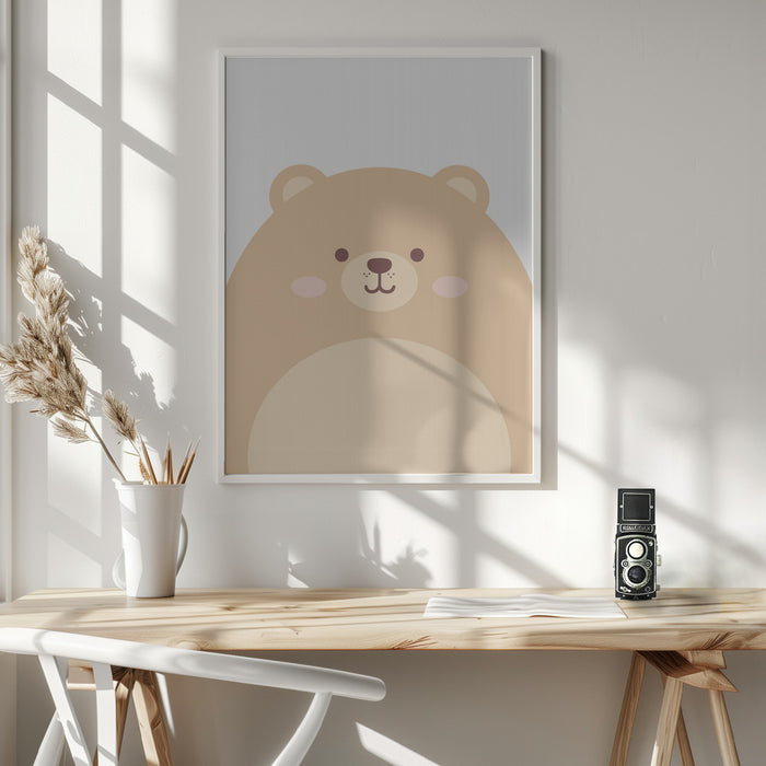 Cute Bear Framed Art Wall Decor