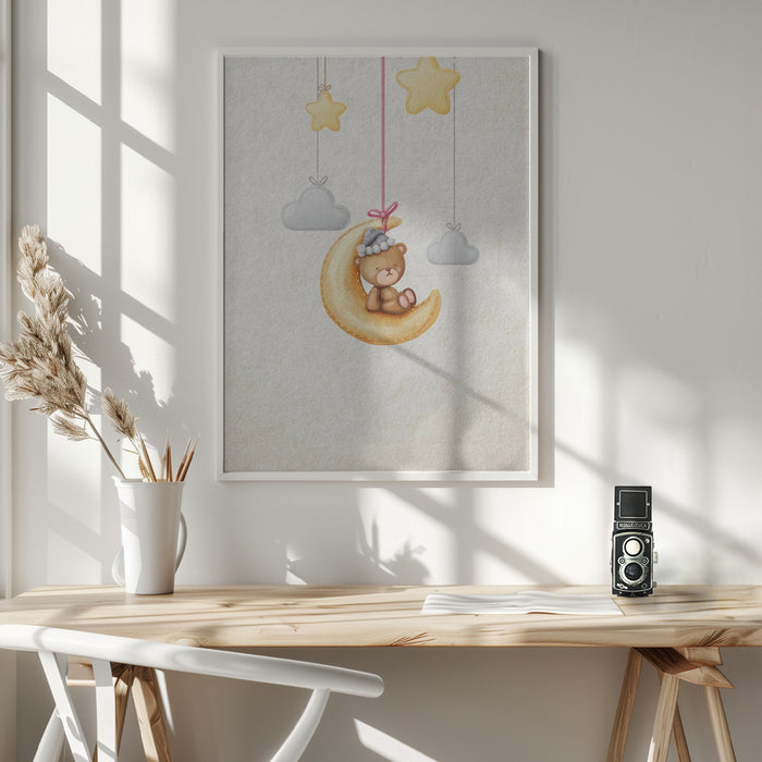 Dreamy Teddy Framed Art Wall Decor