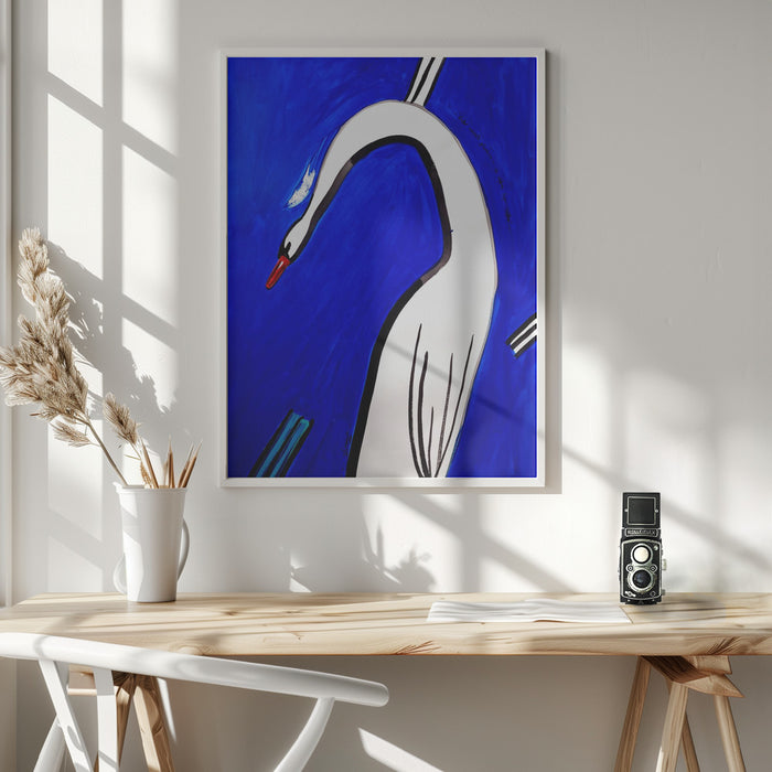 And Swan dropped the feather and everything became clear Framed Art Modern Wall Decor