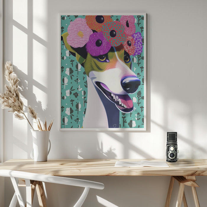 Gorgeous Greyhound Framed Art Wall Decor