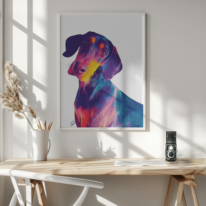 Finn Dog Framed Art Wall Decor