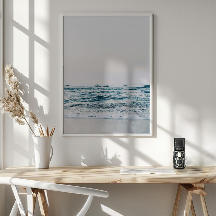 Abstract Waves Framed Art Modern Wall Decor