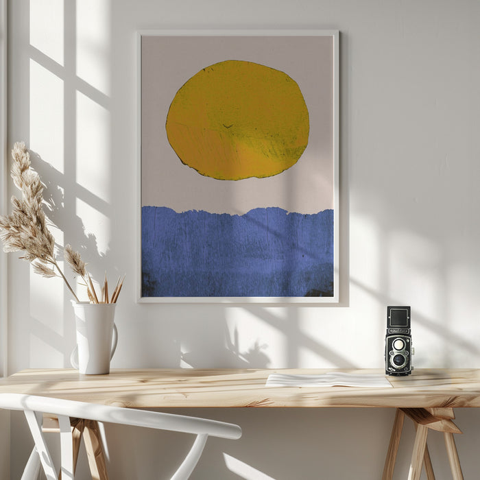 Summer Sun Framed Art Modern Wall Decor