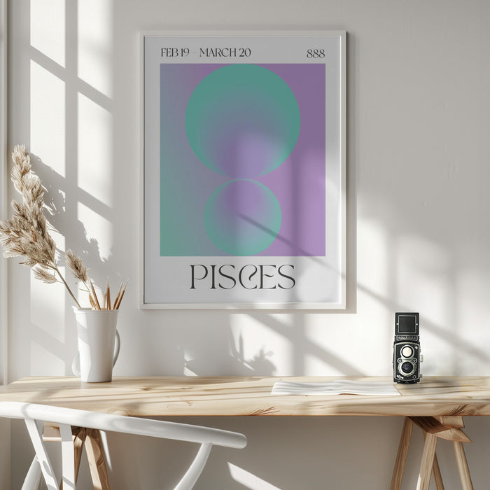 Pisces Framed Art Modern Wall Decor