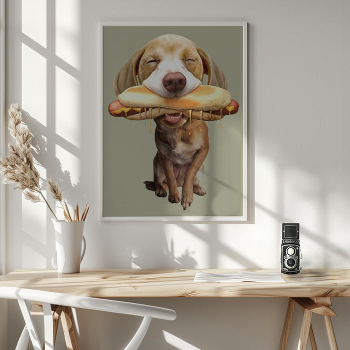 hotdog Framed Art Modern Wall Decor