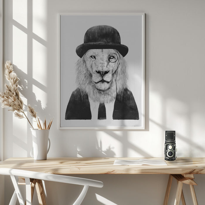 Sir Lion Framed Art Modern Wall Decor