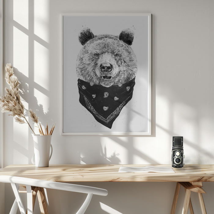 Wild bear Framed Art Modern Wall Decor