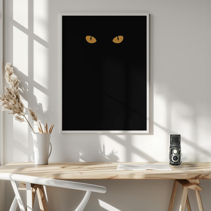 Halloween cat eyes Framed Art Modern Wall Decor