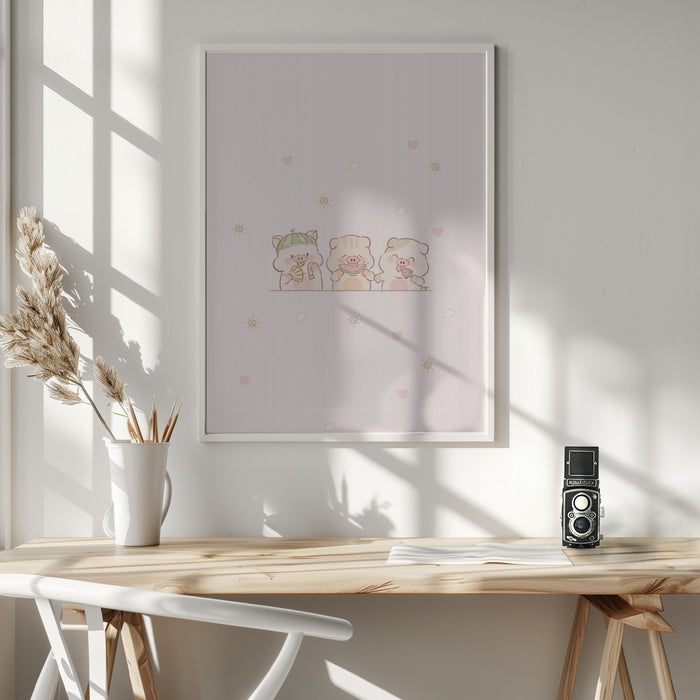 Pig Squad Framed Art Wall Decor