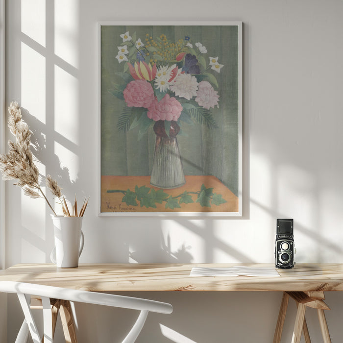 Flowers In a Vase Framed Art Modern Wall Decor