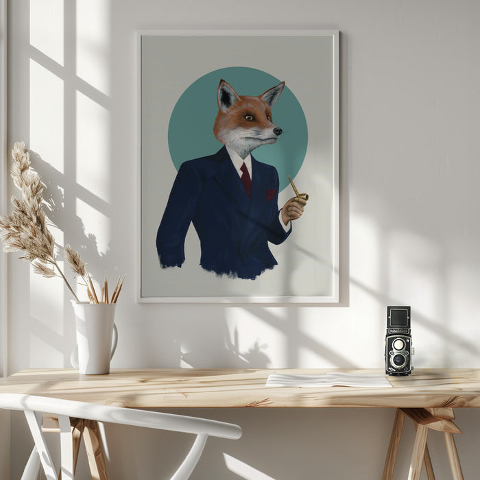 Mr Fox Framed Art Modern Wall Decor