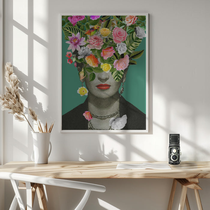 Floral Frida Framed Art Wall Decor