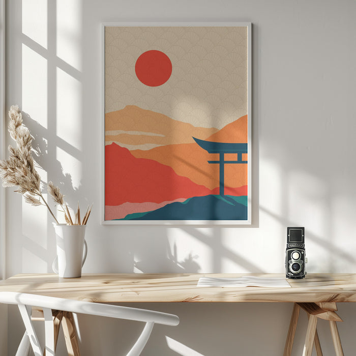 Sunset Delight Framed Art Modern Wall Decor