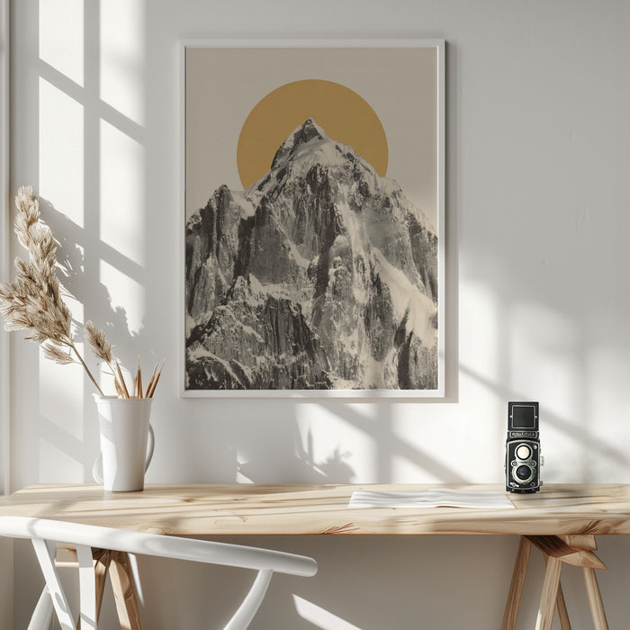 Mountainscape Framed Art Modern Wall Decor