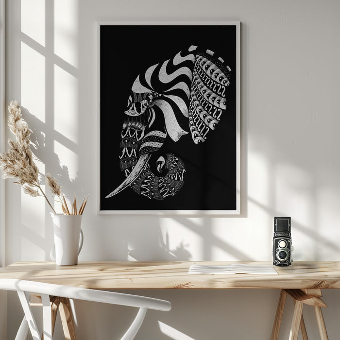 Ornate Elephant Ii Framed Art Wall Decor